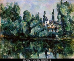 Oil the Painting - The Banks Of The Marne by Cezanne,Paul