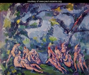Oil cezanne,paul Painting - The Bathers by Cezanne,Paul