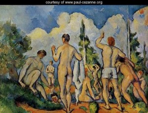 Oil the Painting - The Bathers3 by Cezanne,Paul