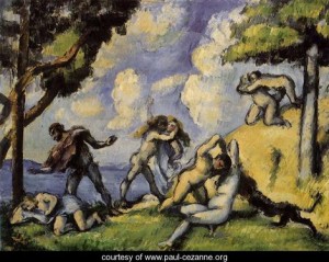 Oil the Painting - The Battle Of Love I by Cezanne,Paul