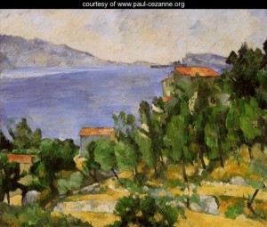 Oil the Painting - The Bay Of L Estaque From The East by Cezanne,Paul