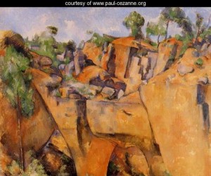 Oil the Painting - The Bibemus Quarry by Cezanne,Paul