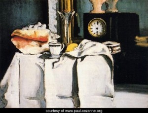 Oil cezanne,paul Painting - The Black Clock by Cezanne,Paul