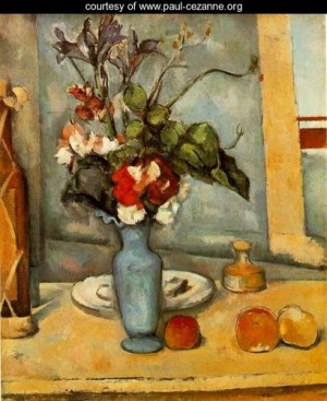 Oil blue Painting - The Blue Vase2 by Cezanne,Paul