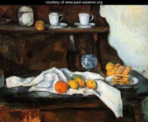 Oil the Painting - The Buffet by Cezanne,Paul