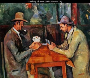 Oil the Painting - The Card Players by Cezanne,Paul