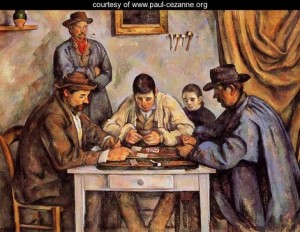 Oil the Painting - The Card Players2 by Cezanne,Paul