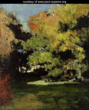 Oil the Painting - The Clearing by Cezanne,Paul