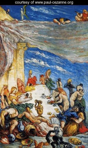 Oil cezanne,paul Painting - The Feast Aka The Banquet Of Nebuchadnezzar by Cezanne,Paul