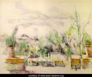 Oil garden Painting - The Garden Terrace At Les Lauves by Cezanne,Paul