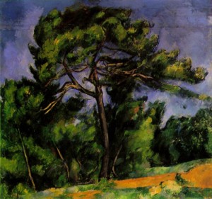 Oil the Painting - The Great Pine 1892-1896 by Cezanne,Paul