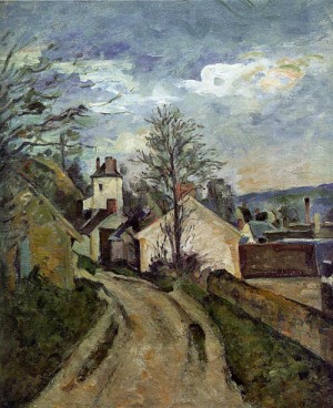 Oil the Painting - The House of Dr. Gachet in Auvers, 1873 by Cezanne,Paul