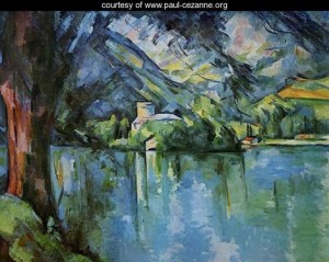Oil the Painting - The Lac D Annecy by Cezanne,Paul