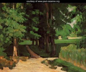 Oil the Painting - The Lane Of Chestnut Trees At The Jas De Bouffan by Cezanne,Paul