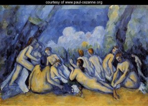 Oil the Painting - The Large Bathers3 by Cezanne,Paul