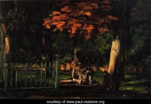 Oil the Painting - The Lion And The Basin At Jas De Bouffan by Cezanne,Paul