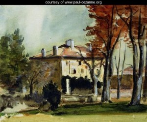 Oil the Painting - The Manor House At Jas De Bouffan by Cezanne,Paul
