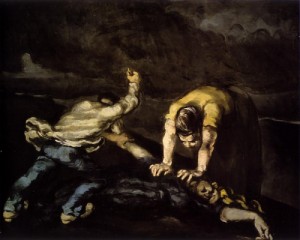 Oil the Painting - The Murder  c.1870 by Cezanne,Paul