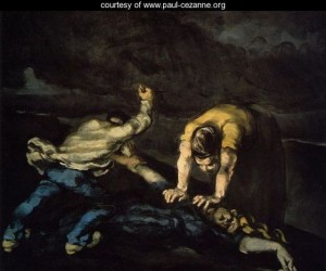 Oil the Painting - The Murder by Cezanne,Paul