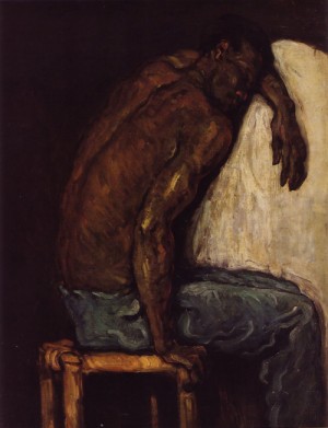Oil the Painting - The Negro Scipion  c.1867 by Cezanne,Paul