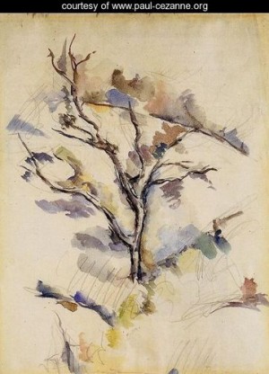 Oil tree Painting - The Oak Tree by Cezanne,Paul