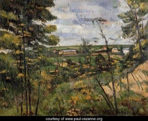 Oil the Painting - The Oise Valley by Cezanne,Paul