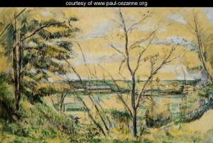 Oil the Painting - The Oise Valley2 by Cezanne,Paul