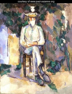 Oil cezanne,paul Painting - The Old Gardener by Cezanne,Paul