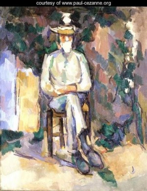Oil the Painting - The Old Gardener by Cezanne,Paul