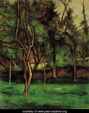 Oil the Painting - The Orchard by Cezanne,Paul