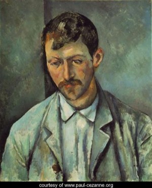 Oil the Painting - The Peasant by Cezanne,Paul