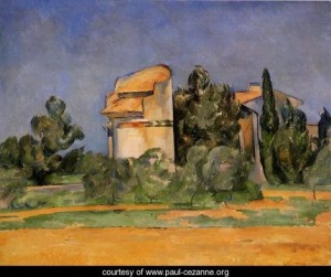 Oil the Painting - The Pigeon Tower At Bellevue by Cezanne,Paul