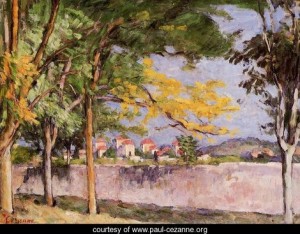Oil cezanne,paul Painting - The Road Aka The Ancient Wall by Cezanne,Paul