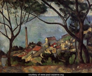Oil sea Painting - The Sea At L Estaque by Cezanne,Paul
