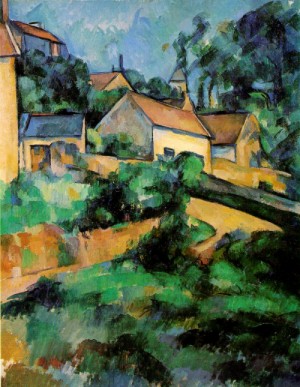Oil Painting - Turning Road at Montgeroult  1899 by Cezanne,Paul