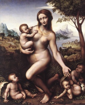  Photograph - Leda and the Swan   1505-10 by Da Vinci,Leonardo