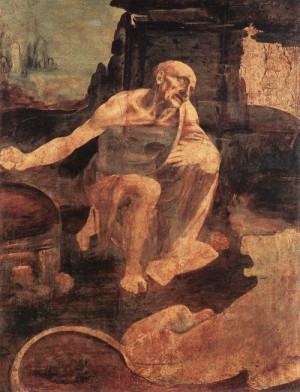 Oil da vinci,leonardo Painting - St. Hieronymus  c. 1480 by Da Vinci,Leonardo
