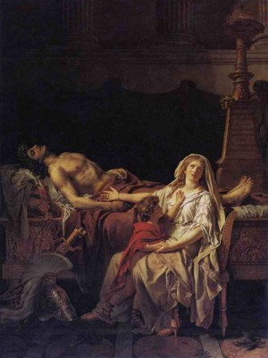 Oil david,jacques-louis Painting - Andromache Mourning Hector 1783 by David,Jacques-Louis