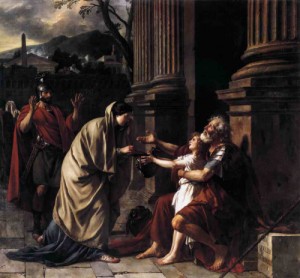 Oil david,jacques-louis Painting - Belisarius Receiving Alms 1781 by David,Jacques-Louis