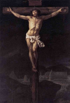Oil david,jacques-louis Painting - Christ on the Cross 1782 by David,Jacques-Louis