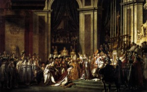 Oil david,jacques-louis Painting - Consecration of the Emperor Napoleon I and Coronation of the Empress Josephine 1805-07 by David,Jacques-Louis