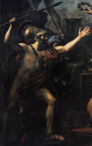 Oil david,jacques-louis Painting - Leonidas at Thermopylae (detail) 1814 by David,Jacques-Louis