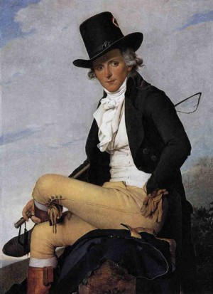 Oil portrait Painting - Portrait of Pierre Sériziat 1795 by David,Jacques-Louis