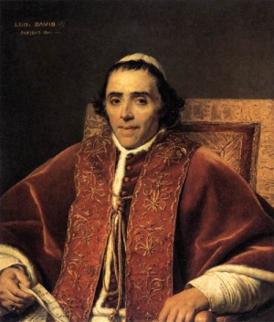 Oil portrait Painting - Portrait of Pope Pius VII 1805 by David,Jacques-Louis