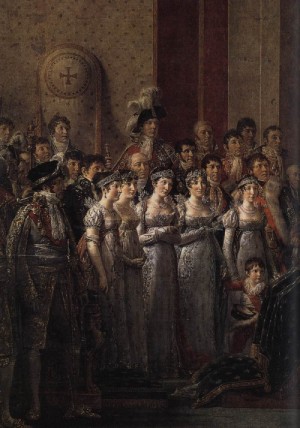 Oil david,jacques-louis Painting - The Coronation of Napoleon (detail) 1805-07 by David,Jacques-Louis