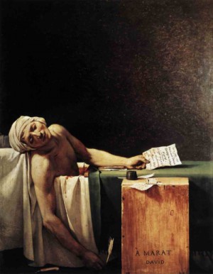 Oil david,jacques-louis Painting - The Death of Marat 1793 by David,Jacques-Louis