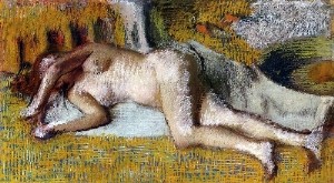 Oil degas,edgar Painting - After the Bath Pastel on Paper 1885 by Degas,Edgar