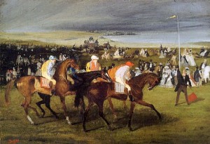 Oil degas,edgar Painting - At the Races the Start 1861-62 by Degas,Edgar