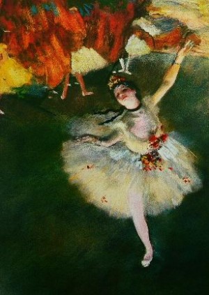 Oil degas,edgar Painting - Ballerian by Degas,Edgar