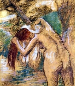 Oil water Painting - Bather by the Water 1903 by Degas,Edgar